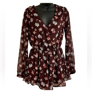 ASTR Fall Floral Print Romper